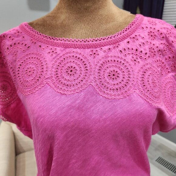 NWT Talbots Nantucket Slub Eyelet Yoke Shift Dress Sz Petite XL MSRP $90 - Picture 4 of 10